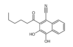 2-hexanoyl-3,4-dihydroxynaphthalene-1-carbonitrile结构式