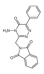 N-(4-amino-5-oxo-6-phenyl-4,5-dihydro-[1,2,4]triazin-3-ylmethyl)-phthalimide Structure