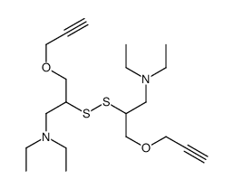 2-[[1-(diethylamino)-3-prop-2-ynoxypropan-2-yl]disulfanyl]-N,N-diethyl-3-prop-2-ynoxypropan-1-amine结构式