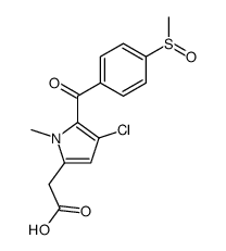 4-chloro-1-methyl-5-(p-methylsulfinylbenzoyl)-pyrrole-2-acetic acid Structure