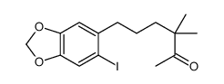 6-(6-iodo-1,3-benzodioxol-5-yl)-3,3-dimethylhexan-2-one结构式