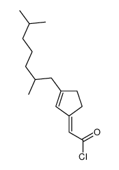 2-[3-(2,6-dimethylheptyl)cyclopent-2-en-1-ylidene]acetyl chloride结构式