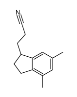 3-(4,6-dimethyl-2,3-dihydro-1H-inden-1-yl)propanenitrile结构式