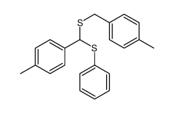 1-methyl-4-[(4-methylphenyl)methylsulfanyl-phenylsulfanylmethyl]benzene Structure