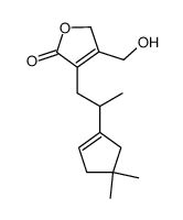 3-[2-(4,4-Dimethyl-1-cyclopenten-1-yl)propyl]-4-(hydroxymethyl)furan-2(5H)-one Structure