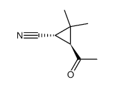 Cyclopropanecarbonitrile, 3-acetyl-2,2-dimethyl-, trans- (9CI) Structure