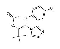 2-acetoxy-1-(4-chlorophenoxy)-1-imidazolyl-(1)-3,3-dimethyl-butane Structure