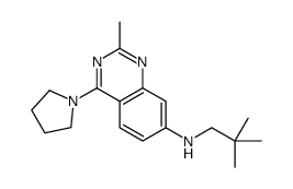 N-(2,2-dimethylpropyl)-2-methyl-4-pyrrolidin-1-ylquinazolin-7-amine Structure