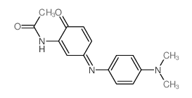 Acetamide,N-[3-[[4-(dimethylamino)phenyl]imino]-6-oxo-1,4-cyclohexadien-1-yl]- Structure