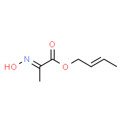 Propanoic acid, 2-(hydroxyimino)-, (2E)-2-butenyl ester, (2E)- (9CI)结构式