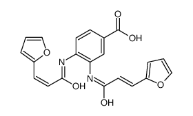 3,4-bis[[(E)-3-(furan-2-yl)prop-2-enoyl]amino]benzoic acid Structure