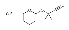 copper(1+),2-(2-methylbut-3-yn-2-yloxy)oxane结构式