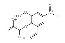 2-(2-formyl-6-methoxy-4-nitrophenoxy)propanoic acid Structure