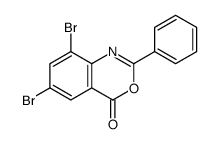 6,8-dibromo-2-phenyl-3,1-benzoxazin-4-one结构式