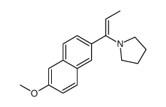 1-[1-(6-methoxynaphthalen-2-yl)prop-1-enyl]pyrrolidine结构式