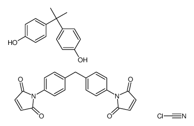 carbononitridic chloride,1-[4-[[4-(2,5-dioxopyrrol-1-yl)phenyl]methyl]phenyl]pyrrole-2,5-dione,4-[2-(4-hydroxyphenyl)propan-2-yl]phenol结构式