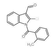 1H-Indole-3-carboxaldehyde,2-chloro-1-(2-methylbenzoyl)-结构式