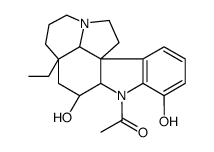 1-Acetylaspidospermidine-3α,17-diol Structure