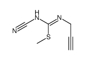 methyl N-cyano-N'-prop-2-ynylcarbamimidothioate结构式