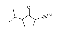 Cyclopentanecarbonitrile, 3-(1-methylethyl)-2-oxo- (9CI) structure
