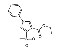 ethyl 3-methylsulfonyl-1-phenylpyrazole-4-carboxylate结构式