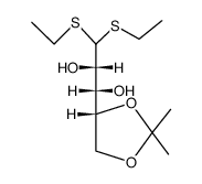 4,5-O-isopropylidene-D-arabinose diethyldithioacetal Structure