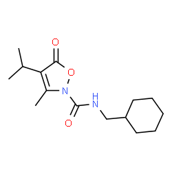 2(5H)-Isoxazolecarboxamide,N-(cyclohexylmethyl)-3-methyl-4-(1-methylethyl)-5-oxo- Structure