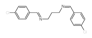 1-(4-chlorophenyl)-N-[3-[(4-chlorophenyl)methylideneamino]propyl]methanimine Structure