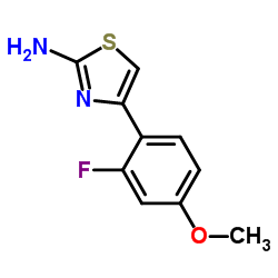 4-(2-FLUORO-4-METHOXY-PHENYL)-THIAZOL-2-YLAMINE结构式