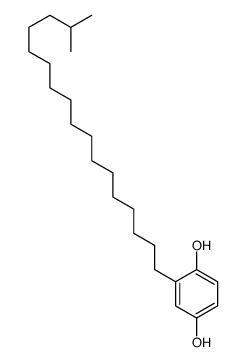 2-(16-methylheptadecyl)benzene-1,4-diol结构式