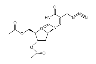 5-azidomethyl-3',5',di-O-acetylthymidine结构式