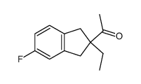 Ethanone,1-(2-ethyl-5-fluoro-2,3-dihydro-1H-inden-2-yl)-(9CI)结构式