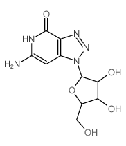 4H-1,2,3-Triazolo[4,5-c]pyridin-4-one,6-amino-1,5-dihydro-1-b-D-ribofuranosyl-结构式