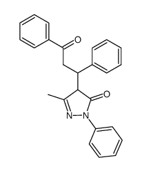5-Methyl-4-(3-oxo-1,3-diphenyl-propyl)-2-phenyl-2,4-dihydro-pyrazol-3-one结构式