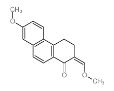 (2Z)-7-methoxy-2-(methoxymethylidene)-3,4-dihydrophenanthren-1-one结构式
