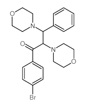 1-(4-bromophenyl)-2,3-dimorpholin-4-yl-3-phenyl-propan-1-one Structure