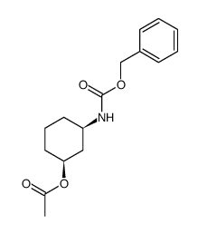 (1S,3R)-3-(((Benzyloxy)Carbonyl)Amino)Cyclohexyl Acetate结构式