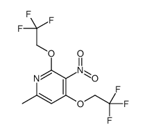 6-methyl-3-nitro-2,4-bis(2,2,2-trifluoroethoxy)pyridine Structure