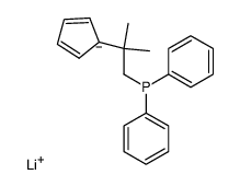 lithium [1,1-dimethyl-2-(diphenylphosphino)ethyl]cyclopentadienide结构式