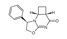 (-)-(1R,5aS,7aR)-1-phenyl-1,2,5a,6,7,7a-hexahydro-5H-cyclobuta[e][1,3]oxazolo[3,2-a]pyrimidin-5-one Structure