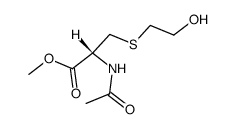 S-(2-Hydroxy-ethyl)-N-acetyl-L-cystein-methylester结构式
