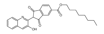 octyl 2-(3-hydroxyquinolin-2-yl)-1,3-dioxoindene-5-carboxylate结构式
