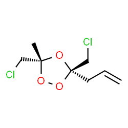 1,2,4-Trioxolane,3,5-bis(chloromethyl)-3-methyl-5-(2-propenyl)-,(3R,5R)-rel-(9CI) Structure