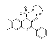 1-Benzolsulfonyl-6,7-dimethyl-3-phenyl-1,2-dihydrochinoxalin-2-on结构式