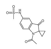 N-(1'-acetyl-3'-oxospiro[cyclopropane-1,2'-indole]-5'-yl)methanesulfonamide结构式