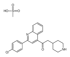 1-[2-(4-chlorophenyl)quinolin-4-yl]-2-piperidin-4-ylethanone,methanesulfonic acid结构式