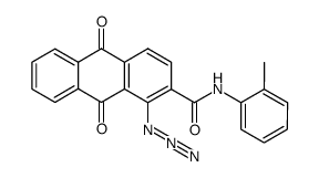 1-Azido-9,10-dioxo-9,10-dihydro-anthracene-2-carboxylic acid o-tolylamide Structure