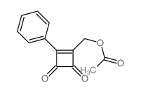 3-Cyclobutene-1,2-dione,3-[(acetyloxy)methyl]-4-phenyl- Structure