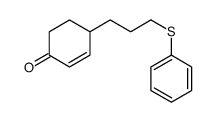 4-(3-phenylsulfanylpropyl)cyclohex-2-en-1-one结构式