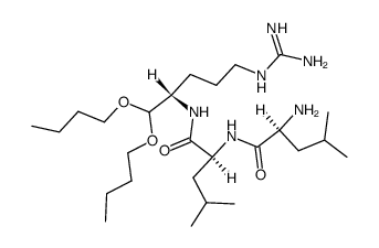 H-L-[U-14C]-Leu-L-Leu-L-Argal dibutylacetal结构式